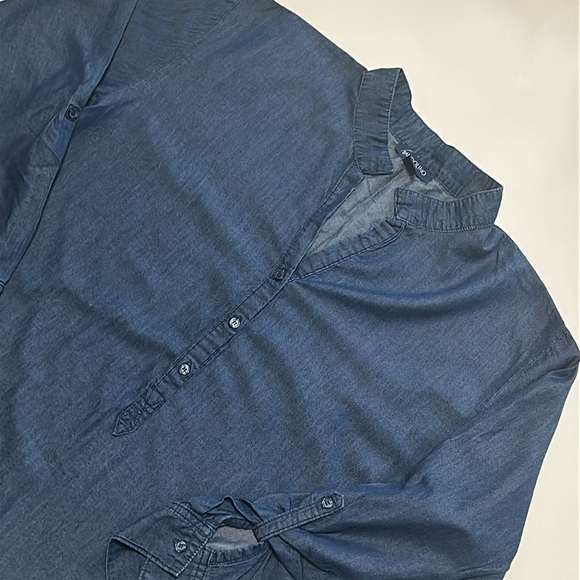 Blue Denim Button-Up Shirt - Picture 8 of 8